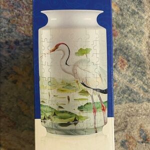 Crane and Lotus 3D Puzzle Vase.  New